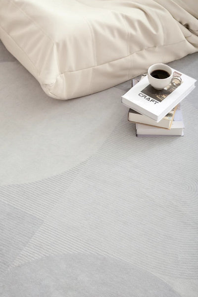 Abstract Contemporary Rugs for Bedroom, Dining Room Floor Rugs, Grey Modern Rugs under Sofa, Large Modern Rugs in Living Room, Modern Rugs for Office-Paintingforhome