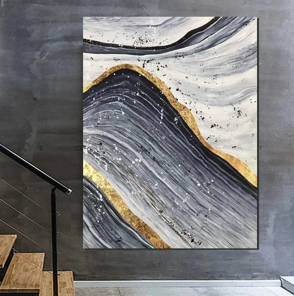 Abstract Canvas Painting, Extra Large Abstract Artwork, Modern Paintings for Dining Room, Hand Painted Wall Painting-Paintingforhome