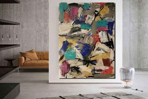 Large Abstract Paintings, Contemporary Acrylic Wall Art Ideas, Large Paintings for Living Room, Simple Modern Art, Modern Canvas Painting-Paintingforhome