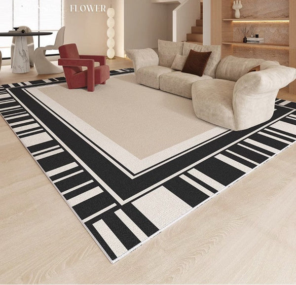 Modern Rugs for Living Room, Simple Contemporary Modern Rugs, Abstract Contemporary Rugs Next to Bed, Modern Rugs for Dining Room-Paintingforhome