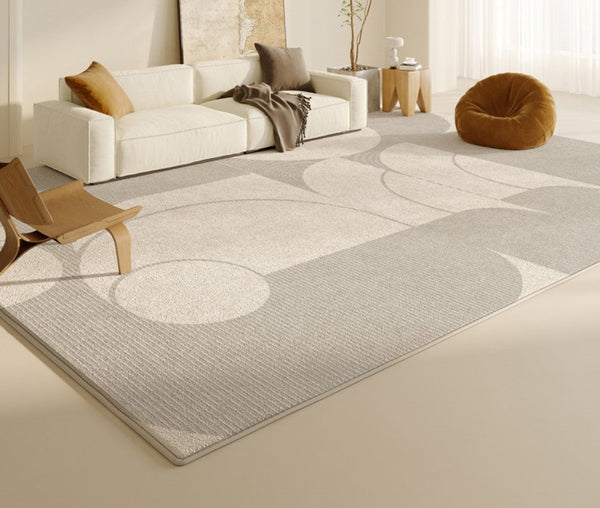 Abstract Contemporary Rugs for Bedroom, Dining Room Floor Rugs, Grey Modern Rugs under Sofa, Large Modern Rugs in Living Room, Modern Rugs for Office-Paintingforhome