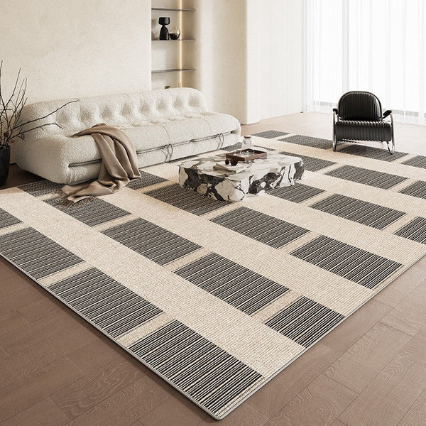 Bedroom Floor Rugs, Simple Abstract Rugs for Living Room, Contemporary Abstract Rugs for Dining Room, Modern Rug Ideas for Living Room-Paintingforhome