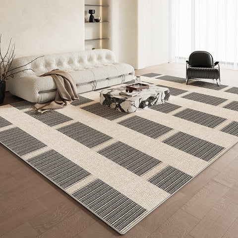 Bedroom Floor Rugs, Simple Abstract Rugs for Living Room, Contemporary Abstract Rugs for Dining Room, Modern Rug Ideas for Living Room-Paintingforhome