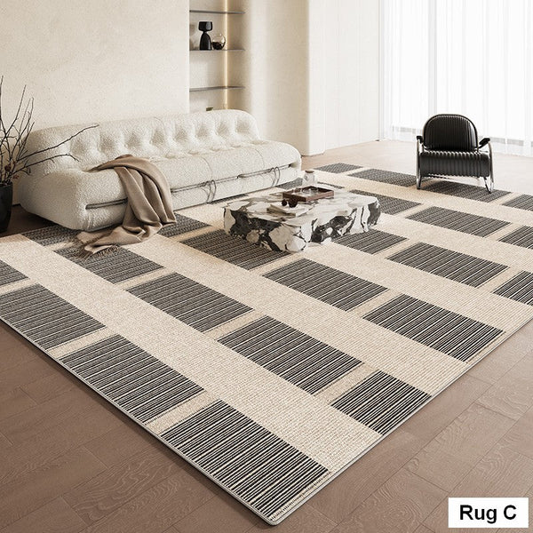 Bedroom Floor Rugs, Simple Abstract Rugs for Living Room, Contemporary Abstract Rugs for Dining Room, Modern Rug Ideas for Living Room-Paintingforhome