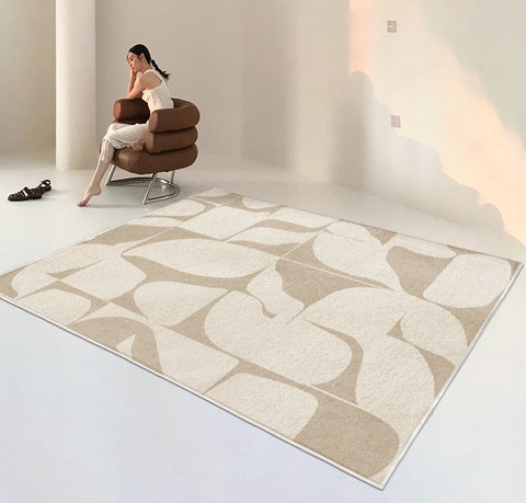Large Modern Rugs for Living Room, Soft Modern Rug for Living Room, Bedroom Floor Rugs, Geometric Contemporary Rugs for Dining Room-Paintingforhome