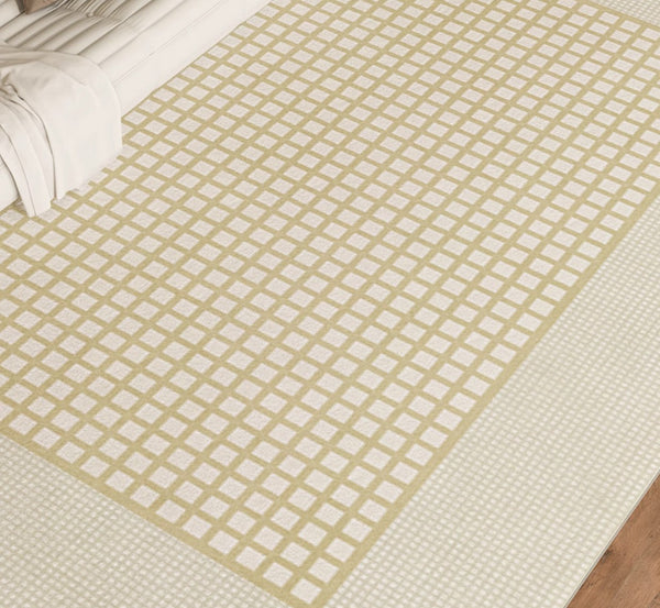 Chequer Modern Rugs for Living Room, Contemporary Soft Rugs Next to Bed, Dining Room Modern Floor Carpets, Modern Rug Ideas for Bedroom-Paintingforhome