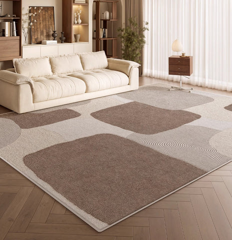 Unique Large Contemporary Floor Carpets for Living Room, Dining Room Modern Rugs, Extra Large Geometric Modern Rugs in Bedroom, Modern Rugs for Sale-Paintingforhome