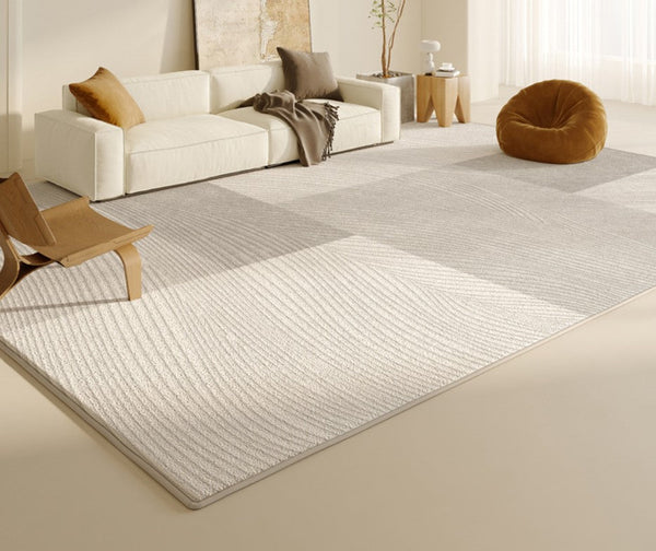 Abstract Modern Rugs for Living Room, Modern Rugs under Dining Room Table, Contemporary Modern Rugs Next to Bed, Simple Grey Geometric Carpets for Sale-Paintingforhome