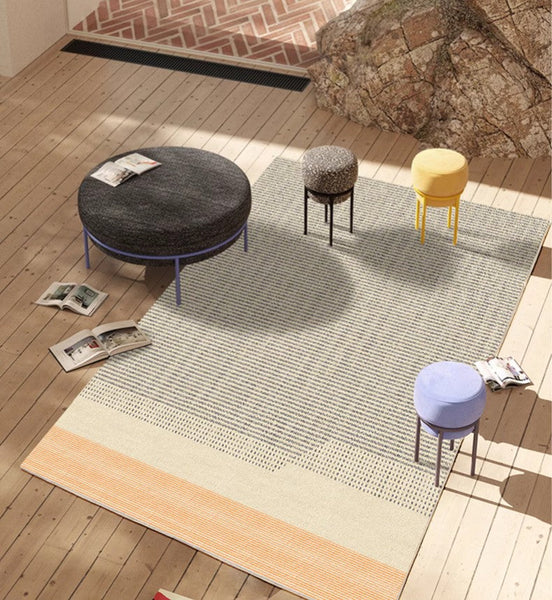 Modern Rugs for Living Room, Geometric Area Rugs under Coffee Table, Contemporary Modern Rugs for Dining Room, Large Modern Rugs for Bedroom-Paintingforhome