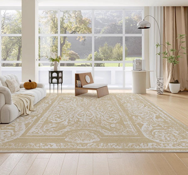 Living Room Contemporary Modern Rugs, Mid Century Modern Rugs for Interior Design, Soft Rugs under Coffee Table, Thick French Style Modern Rugs for Dining Room-Paintingforhome