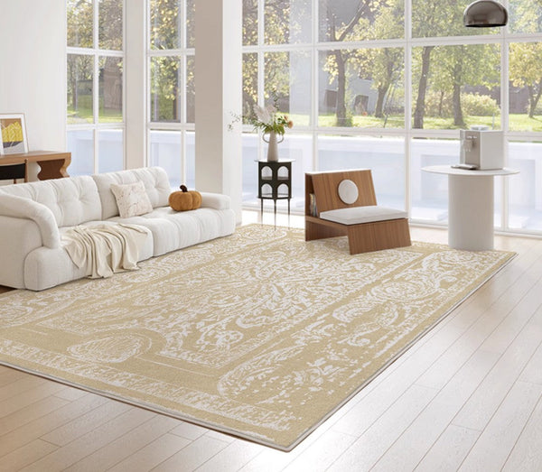 Living Room Contemporary Modern Rugs, Mid Century Modern Rugs for Interior Design, Soft Rugs under Coffee Table, Thick French Style Modern Rugs for Dining Room-Paintingforhome