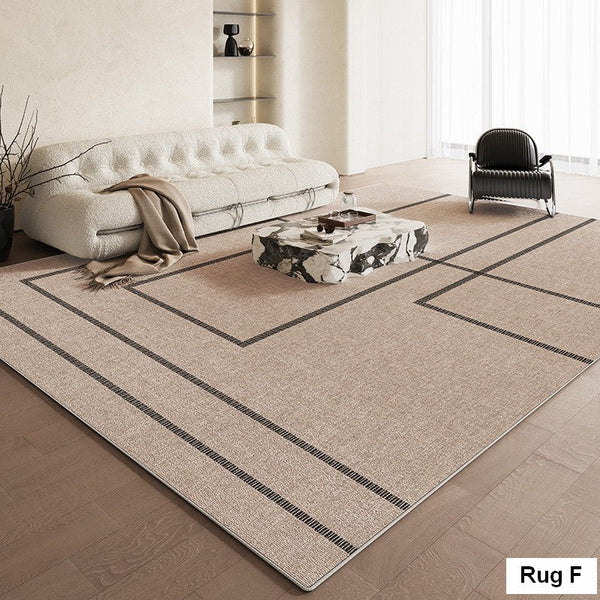 Living Room Modern Rug Ideas, Contemporary Abstract Rugs for Dining Room, Simple Abstract Rugs for Living Room, Bedroom Floor Rugs-Paintingforhome