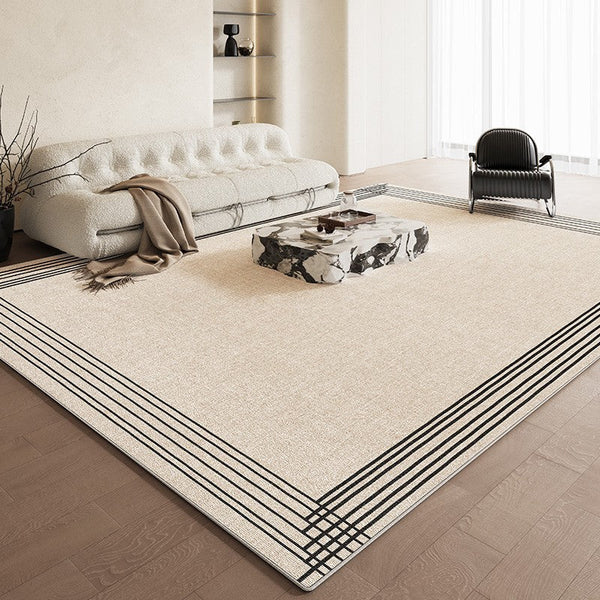 Contemporary Abstract Rugs for Dining Room, Modern Rug Ideas for Living Room, Bedroom Floor Rugs, Simple Abstract Rugs for Living Room-Paintingforhome