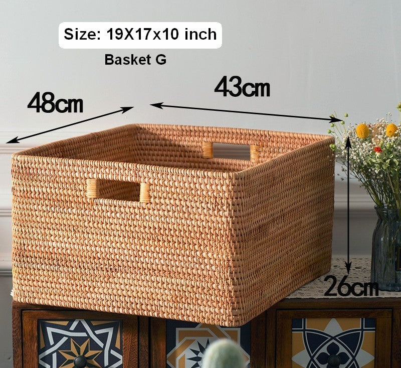 Rectangular Storage Basket for Living Room, Small Kitchen Storage Bask –  Paintingforhome