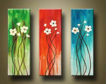 Flower Painting, Modern Painting, Acrylic Flower Paintings, Wall Art P ...