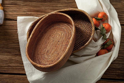 Indonesia Woven Storage Basket, Small Rattan Storage Basket, Kitchen Storage Basket, Storagey Basket for Pantry-Paintingforhome