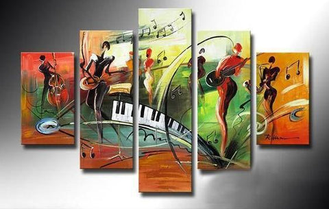 Music Painting, Modern Abstract Painting, Hand Painted Abstract Painting, Acrylic Painting on Canvas-Paintingforhome