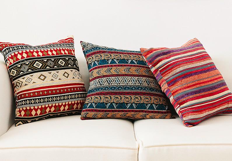 Oriental Throw Pillow for Couch Bohemian Decorative Sofa Pillows Geo