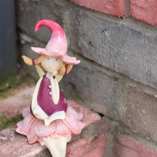 Lovely Flower Fairy Statue for Garden, Beautiful Cute Garden Courtyard Ornaments, Creative Villa Outdoor Decor Gardening Ideas, Unique Modern Garden Sculptures-Paintingforhome