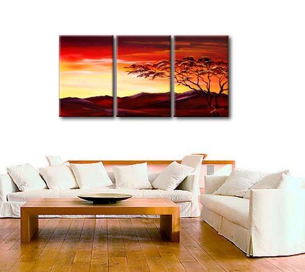 Landscape Painting, Forest Tree Painting, Canvas Painting for Living R ...