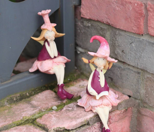 Lovely Flower Fairy Statue for Garden, Beautiful Cute Garden Courtyard Ornaments, Creative Villa Outdoor Decor Gardening Ideas, Unique Modern Garden Sculptures-Paintingforhome