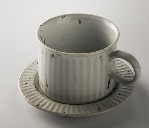 Ceramic Coffee Cups, Coffee Cup and Saucer Set, Pottery Coffee