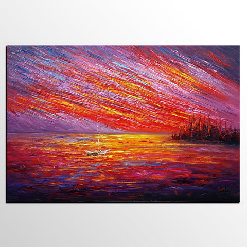 Oil Painting, Original Wall Art, Landscape Painting, Custom Large Art, Canvas Art, Wall Art, Original Artwork, Canvas Painting, Modern Art, Abstract Art-Paintingforhome