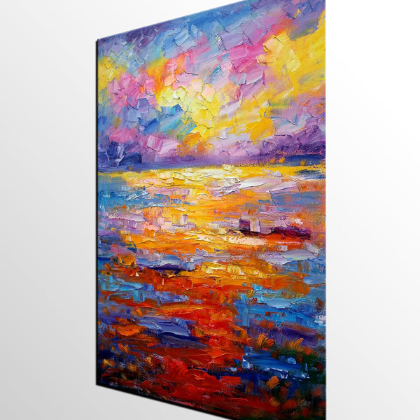 Large Oil Painting on Canvas, Abstract Canvas Paintings,, Custom Abstract Wall Art Painting, Canvas Painting for Living Room-Paintingforhome