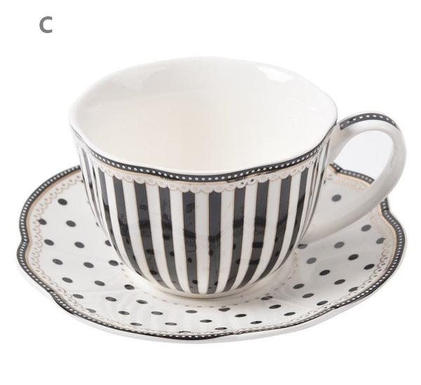 Unique Porcelain Cup and Saucer, Afternoon British Tea Cups, Creative Bone China Porcelain Tea Cup Set, Elegant Modern Ceramic Coffee Cups-Paintingforhome