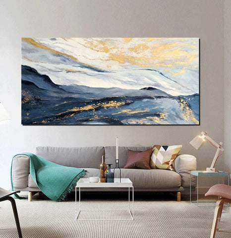 Large Painting on Canvas, Living Room Wall Art Paintings, Acrylic Abstract Painting Behind Couch, Buy Paintings Online, Simple Acrylic Painting Ideas-Paintingforhome