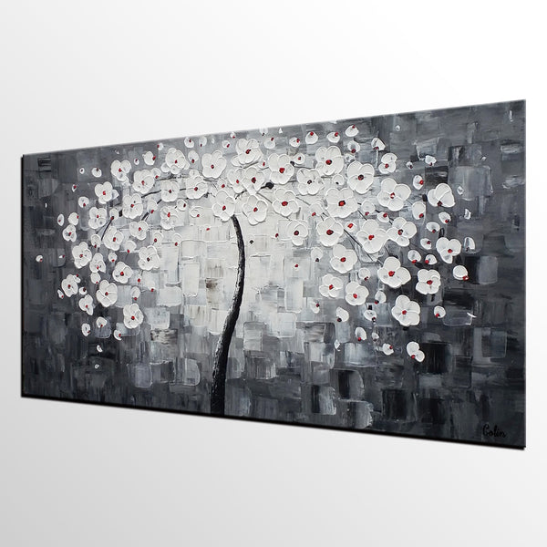 Custom Extra Large Painting, Flower Tree Painting, Abstract Art Paintings-Paintingforhome