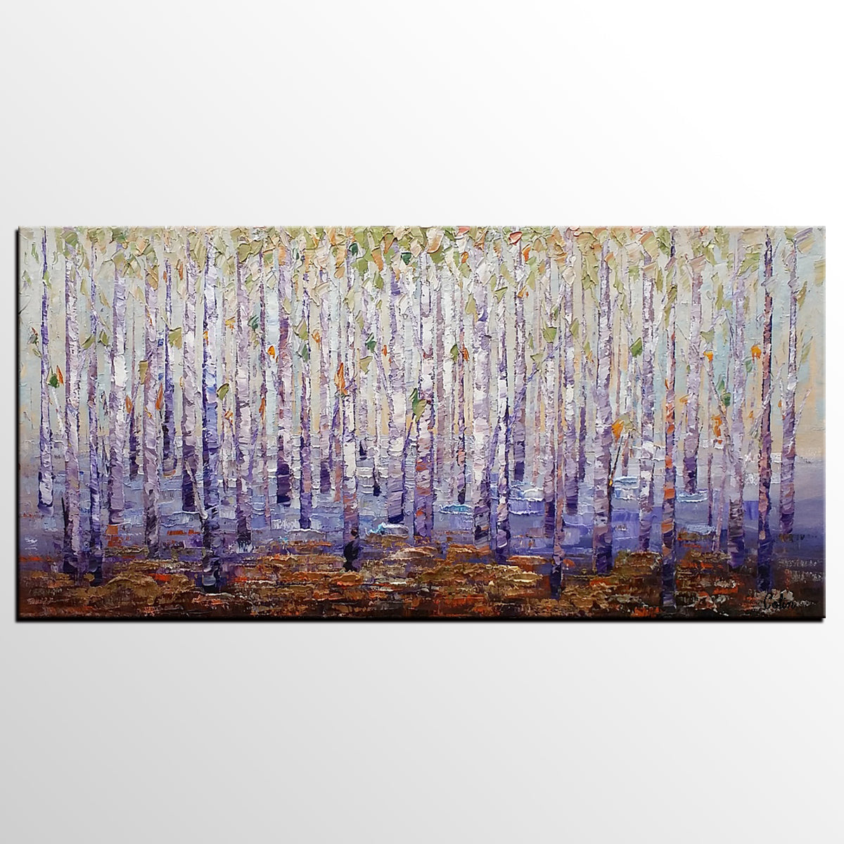 Custom Extra Large Painting, Autumn Tree Landscape Painting, Abstract Autumn Paintings-Paintingforhome