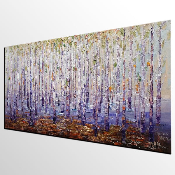 Custom Extra Large Painting, Autumn Tree Landscape Painting, Abstract Autumn Paintings-Paintingforhome