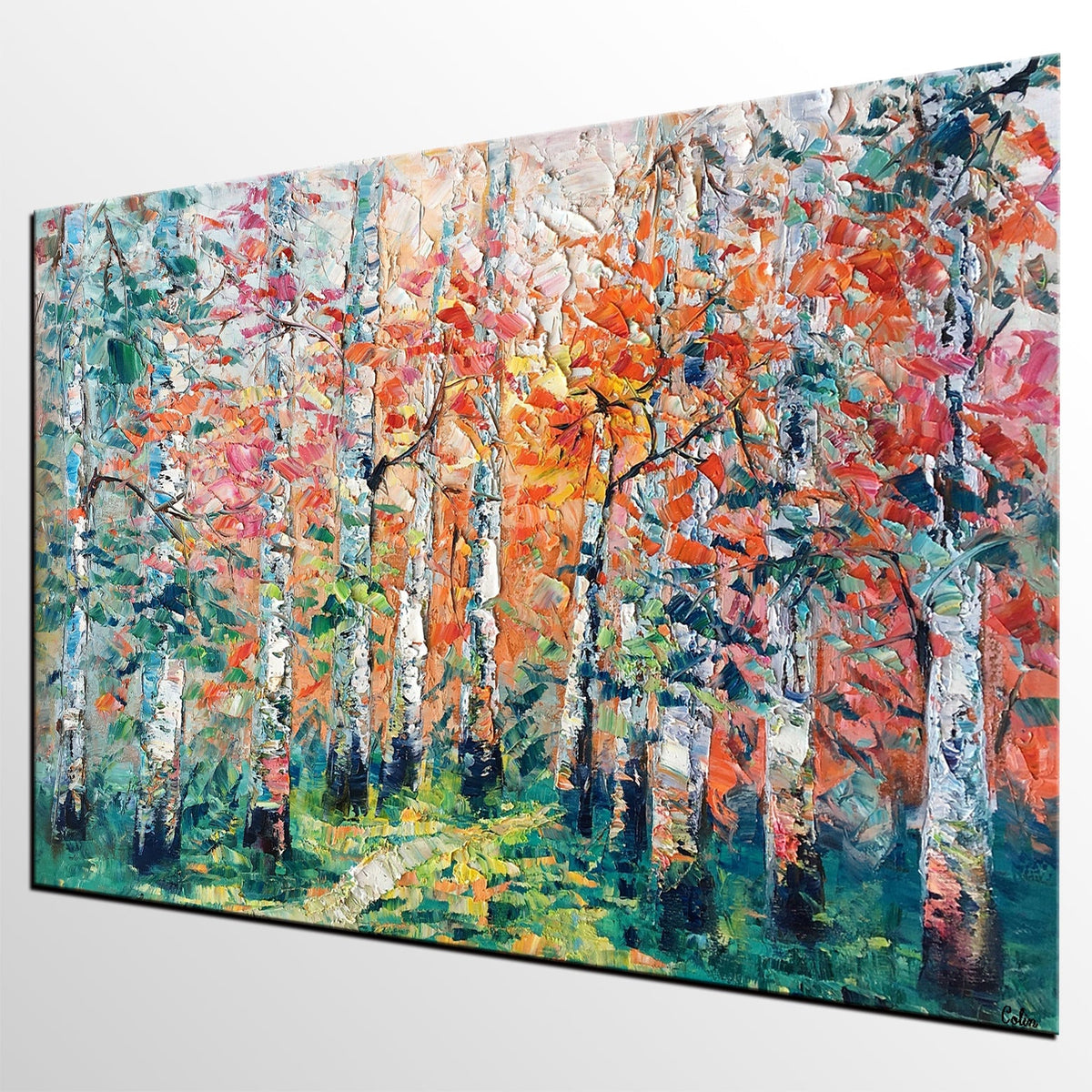 Abstract Landscape Painting, Custom Canvas Painting for Living Room, H ...