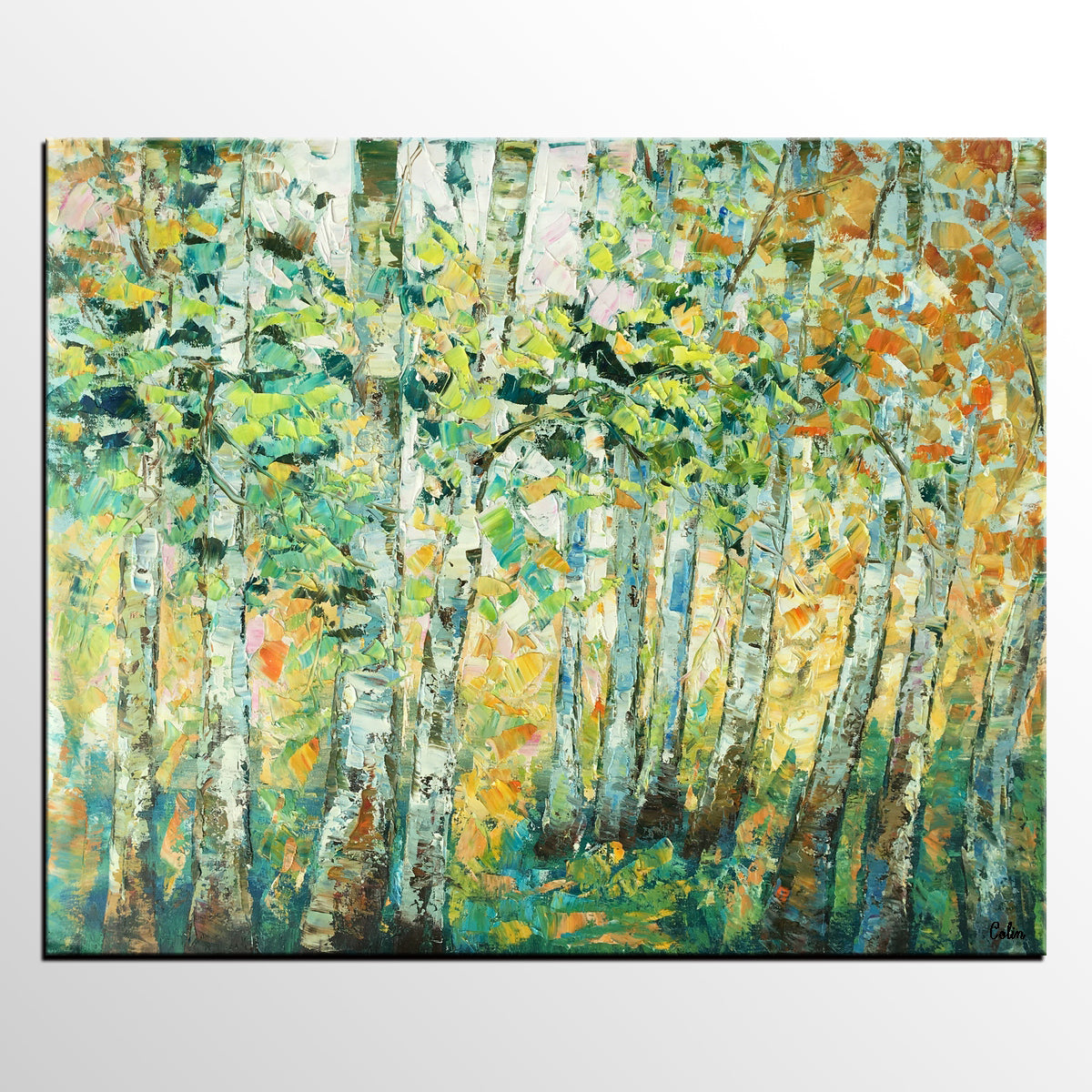 Landscape Painting, Autumn Tree Painting, Original Wall Art, Custom Large Canvas Art, Original Artwork, Canvas Oil Painting-Paintingforhome