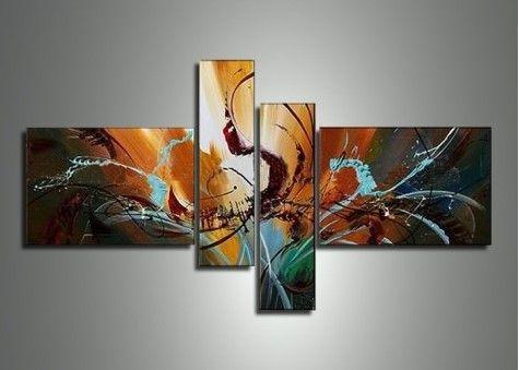 Original Abstract painting across 4 canvases. sale 12