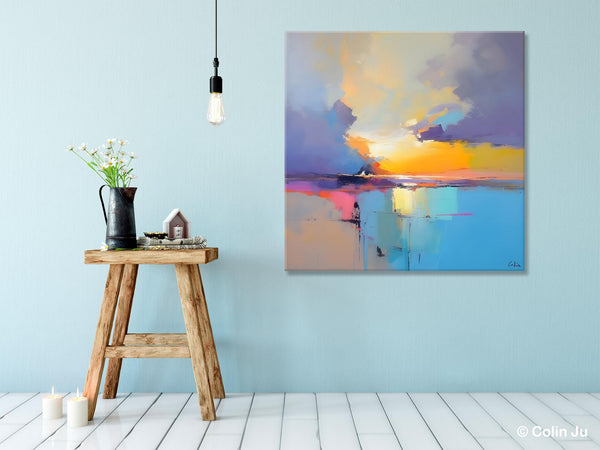 Original Modern Wall Art Painting, Abstract Landscape Paintings, Canvas Painting for Living Room, Oversized Contemporary Abstract Artwork-Paintingforhome