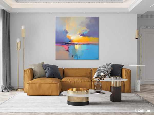 Original Modern Wall Art Painting, Abstract Landscape Paintings, Canvas Painting for Living Room, Oversized Contemporary Abstract Artwork-Paintingforhome