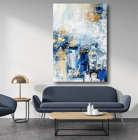 Living Room Abstract Paintings, Hand Painted Canvas Paintings