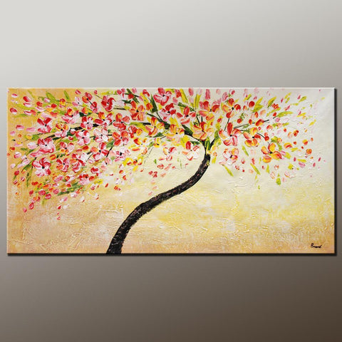 Oil Painting, Heavy Texture Painting, Floral Art, Flower Painting, Canvas Wall Art, Bedroom Wall Art, Canvas Art, Modern Art, Contemporary Art-Paintingforhome