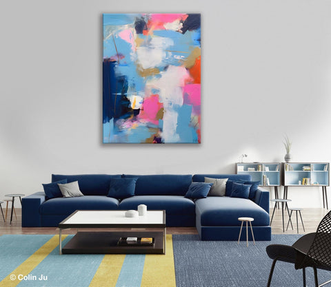 Oversized Modern Abstract Wall Paintings, Original Canvas Art, Contemporary Acrylic Painting on Canvas, Large Wall Art Painting for Bedroom-Paintingforhome