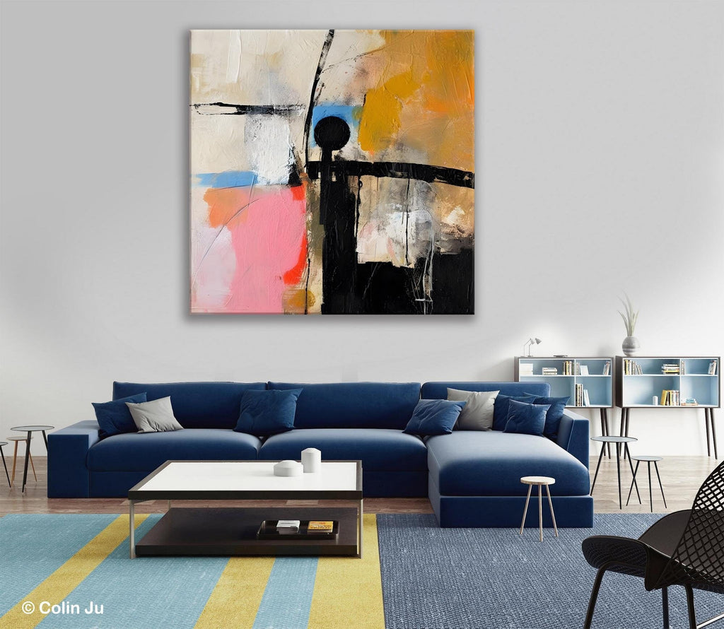 Extra Large Abstract Paintings for Bedroom, Original Modern Acrylic Wa ...