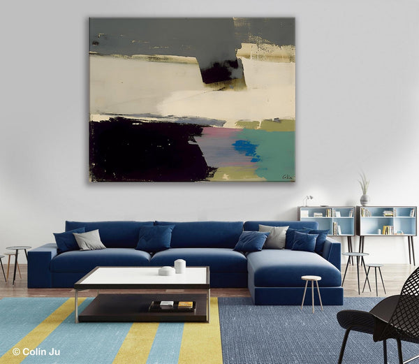 Abstract Landscape Paintings, Modern Wall Art for Living Room, Landscape Acrylic Paintings, Original Abstract Abstract Painting on Canvas-Paintingforhome