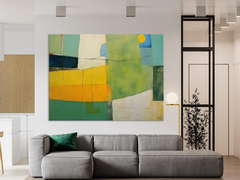 Original Canvas Artwork, Large Wall Art Painting for Dining Room, Contemporary Acrylic Painting on Canvas, Modern Abstract Wall Paintings-Paintingforhome