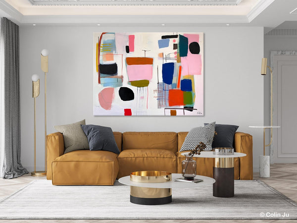 Contemporary Acrylic Painting on Canvas, Original Canvas Art, Large Wall Art Painting for Bedroom, Oversized Modern Abstract Wall Paintings-Paintingforhome