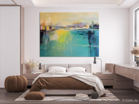 Original Canvas Artwork, Contemporary Acrylic Painting on Canvas, Large Painting for Dining Room, Simple Abstract Art, Wall Art Paintings-Paintingforhome