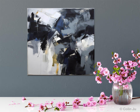 Simple Modern Acrylic Art, Modern Original Abstract Art, Large Abstract Art for Bedroom, Canvas Paintings for Sale, Contemporary Canvas Art-Paintingforhome