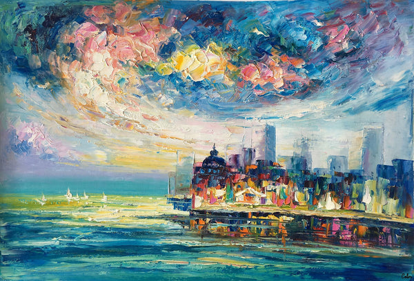 Original Landscape Paintings, Cityscape Painting, Custom Large Canvas Paintings, Modern Paintings on Canvas-Paintingforhome