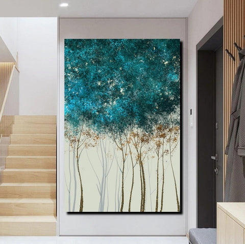 Tree Paintings, Simple Modern Art, Dining Room Wall Art Ideas, Buy Canvas Art Online, Simple Abstract Art, Large Acrylic Painting on Canvas-Paintingforhome