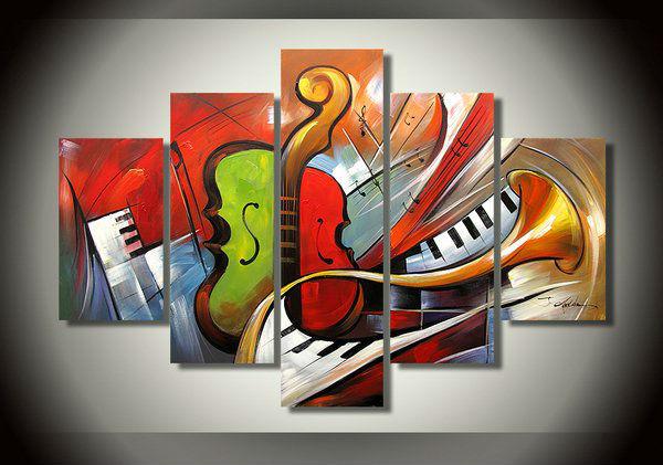Musical orchestra, Extra large painting Spiral Notebook by Jafeth Moiane -  Fine Art America